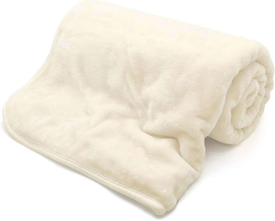 Nightzone Cream Luxury Faux Fur Mink Fleece Throw Over Sofa Bed Soft Warm Blanket (, King (200 X 240 Cm))