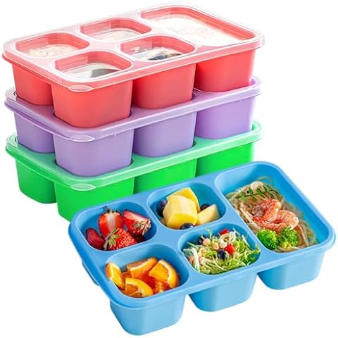 Four Pack Compartment Lunch Bento Box Cover
