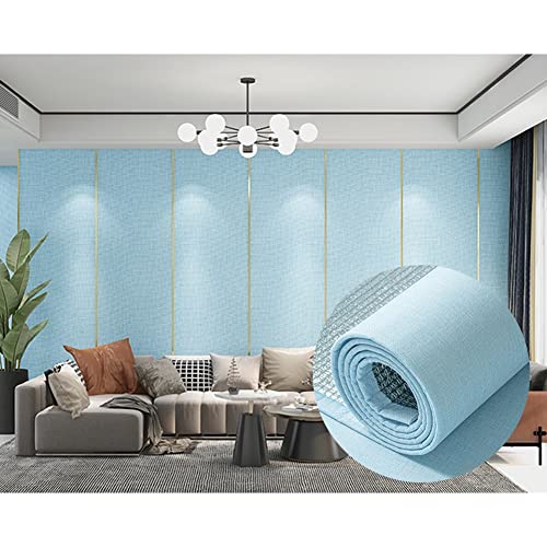 Paneles de pared 3D originales, tela de lino y espuma XPE de 5 mm de grosor, impermeable, a prueba de colisiones, papel tapiz autoadhesivo extraíble para decoración de interiores, lavable