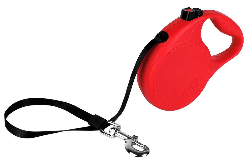KONG Rail laisse rétractable rouge L 4,9 m avec freinage intuitif