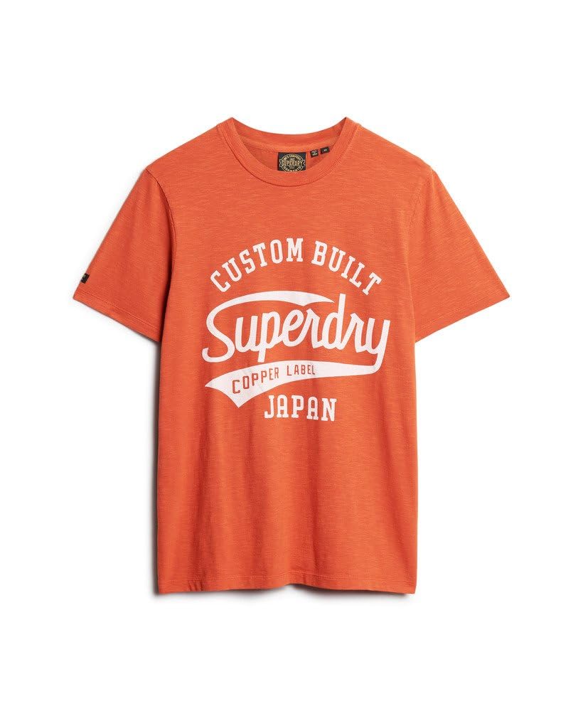 Superdry Koszulka z nadrukiem z nadrukiem miedzianym z krótkim rękawem L, Pomarańczowy, L