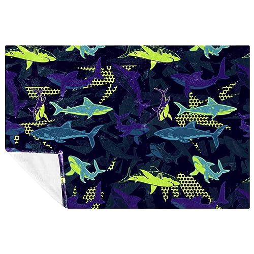 Couverture chaude requins plaid doux et confortable canapé