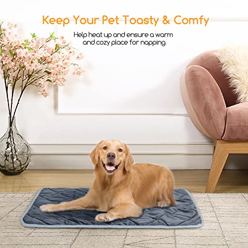 Nobleza Selbstheizende Decke für Katzen & Hunde, Haustiere Wärmematte, Waschbare Welpen Thermodecke, Selbstwärmende Winter Wärme Hundematte, Hund rutschfest Wärmedecke, Größe S 40x50cm