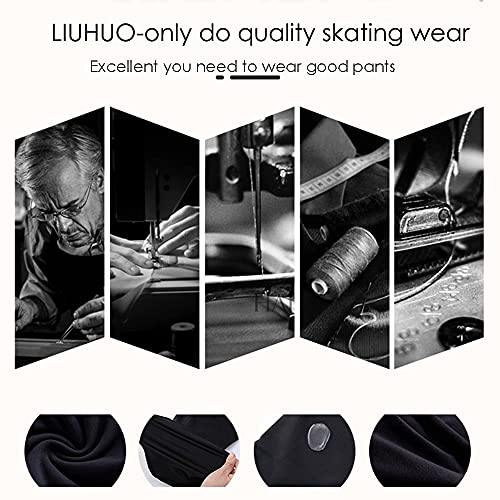 Liuhuo BDXL119-PURPLE-130 Ice Skating Pants Girls Women'S Figure Skating Trousers Black Spin Fleece Breathable Skating Leggings Children thumb #2