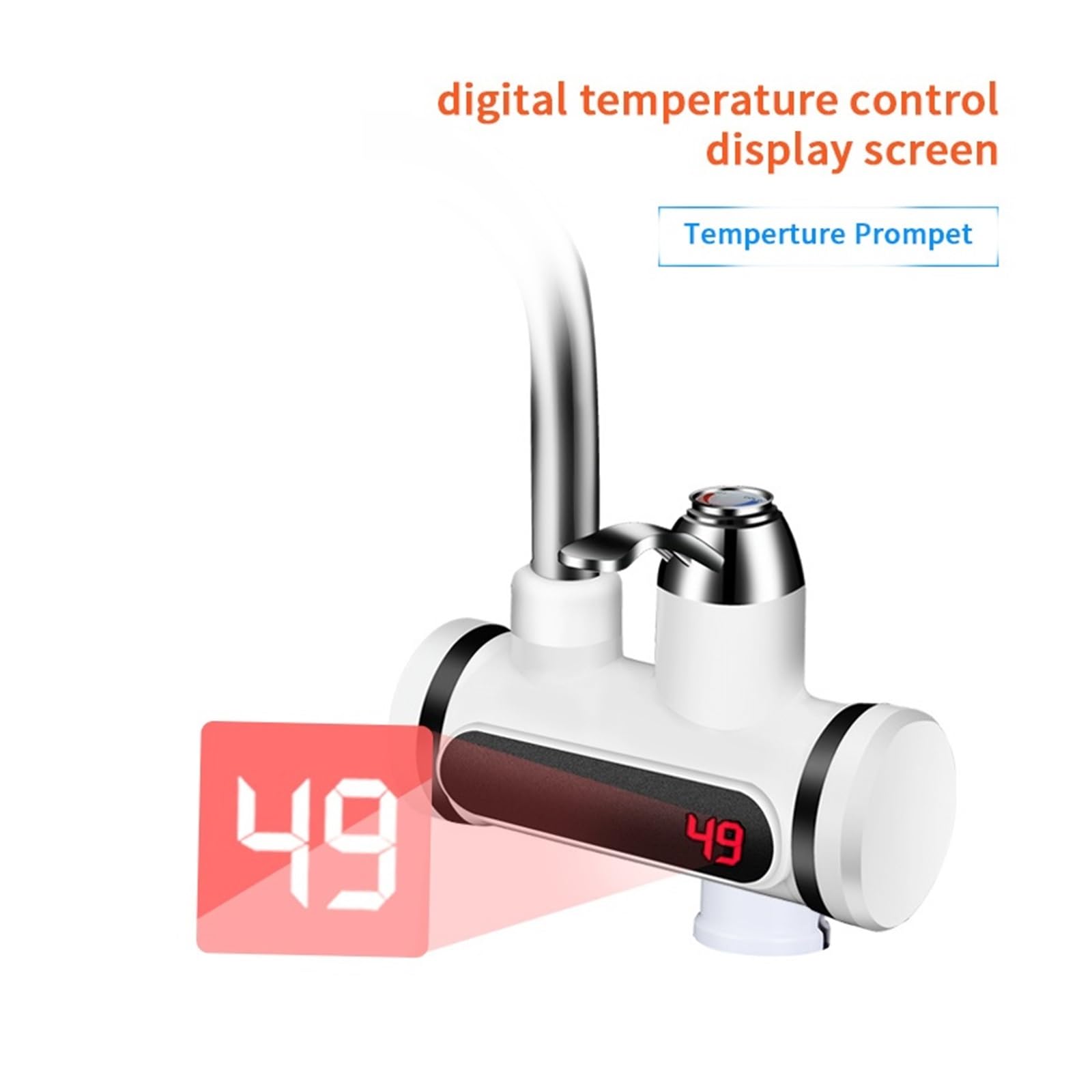 Display della temperatura dello scaldabagno del rubinetto elettrico Riscaldatori di acqua calda istantanei Riscaldamento dell'acqua senza serbatoio della cucina(SLT101 Long)