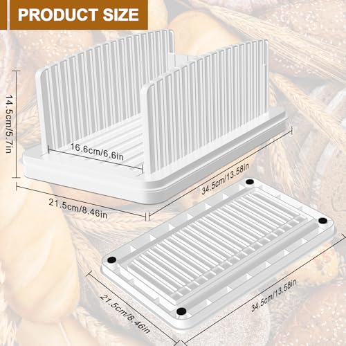 Image of Kiss Core Upgrade Pull Out Bread Slicer for Homemade Bread | Foldable Bread Slicing Guide Removable Cutting Board Slice Evenly Bread cutter slicer Suitable for Bread Making Supplies