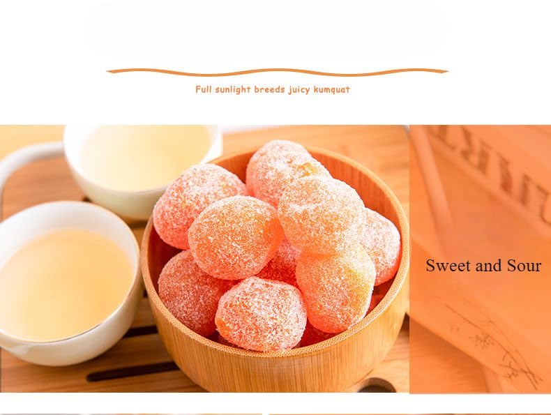 Tianshan Snow Orange Dry 7.05oz/200g, Sour&Sweet Prunes, Yogurt Plum, Rock Sugar Kumquat Candied Fruit, Healthy Preserved Fruits, Candy Snacks, Dim Sum Snack Gift (Rock-Sugar Kumquat,2can)