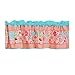 CribMATE Cotton Watercolor Pink Floral Nursery Window Valance 1 PC Pink Blue Flower Pattern Baby Girl Toddler Girl Room Window Valance Baby Girl Gift Idea