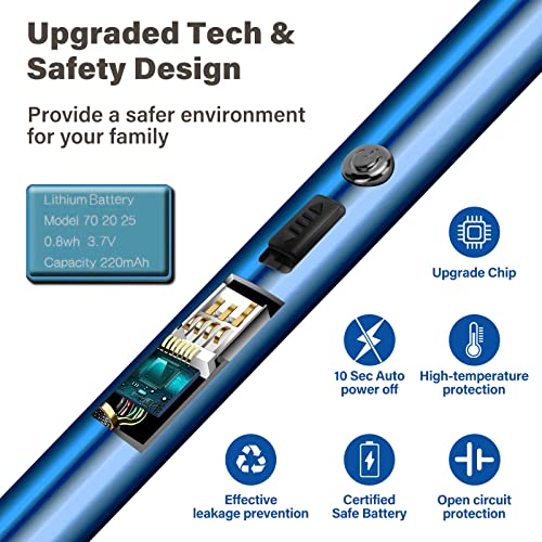Image of Candle Lighter Long Neck Windproof Electric Arc Lighter for Gas Stove Fireplace BBQ Kitchen Grills(Blue)