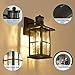 FLEDAVID 2 Pack Motion Sensor Outdoor Porch Lights Dusk to Dawn Exterior Wall Lantern Black Outside Sconce Lighting Fixtures Waterproof Wall Mount Coach Lamp for House Garage Patio Entryway