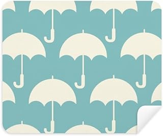 White Umbrella Weather Pattern Cleaning Cloth Screen Cleaner 2pcs Suede Fabric