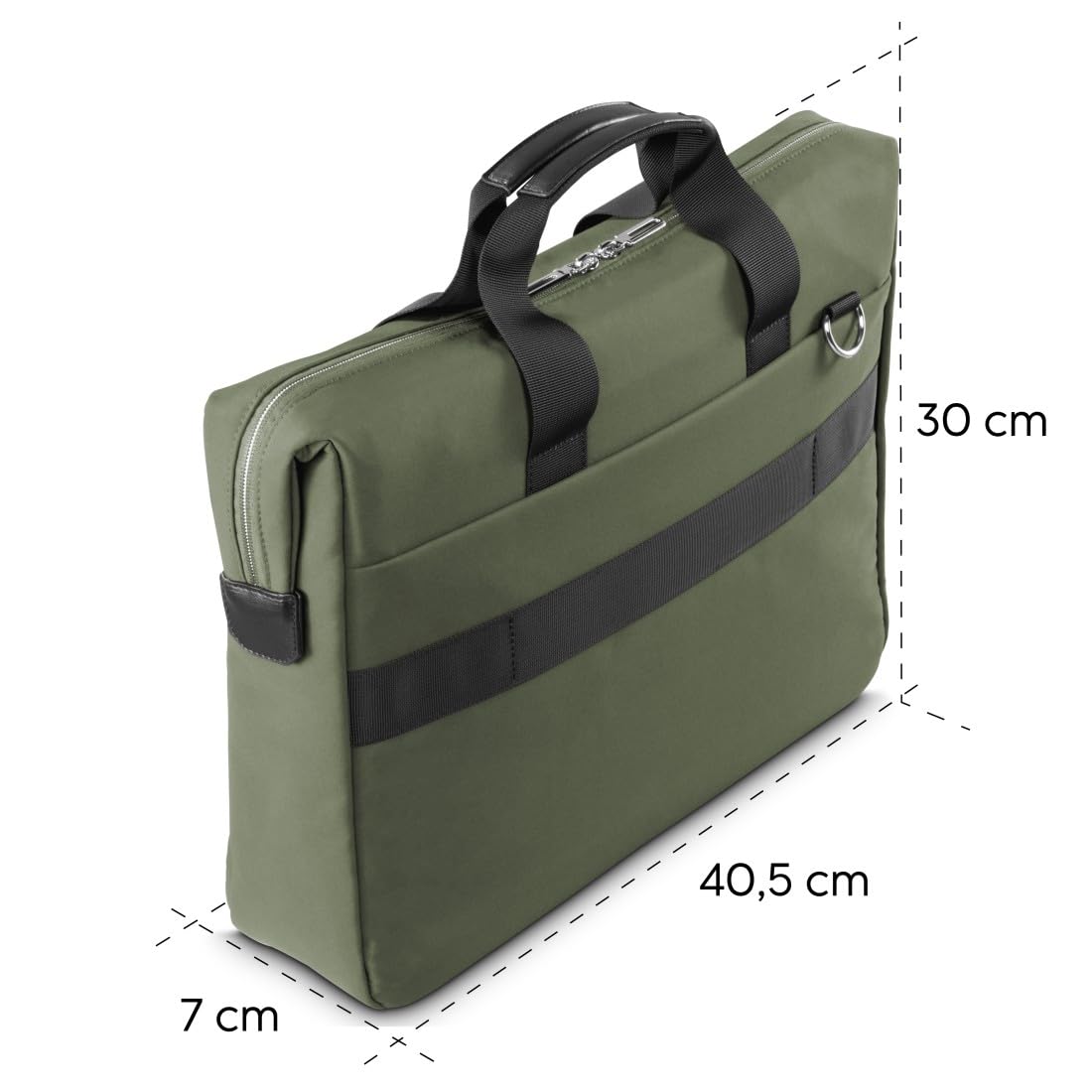 Hama | Maletín para portátil 13,3 pulgadas (funda protectora ordenador resistente acolchada compartimento tablet 12,9 bolso portátil 14,1 pulgadas bandolera ajustable ligera trabajo 10 litros) verde