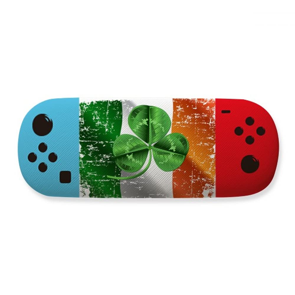 Étui à lunettes drapeau Irlande rigide vert protège monture