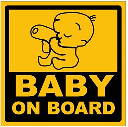 Clickforsign CRD-102 Baby on Board Reflective Car Sticker, Yellow