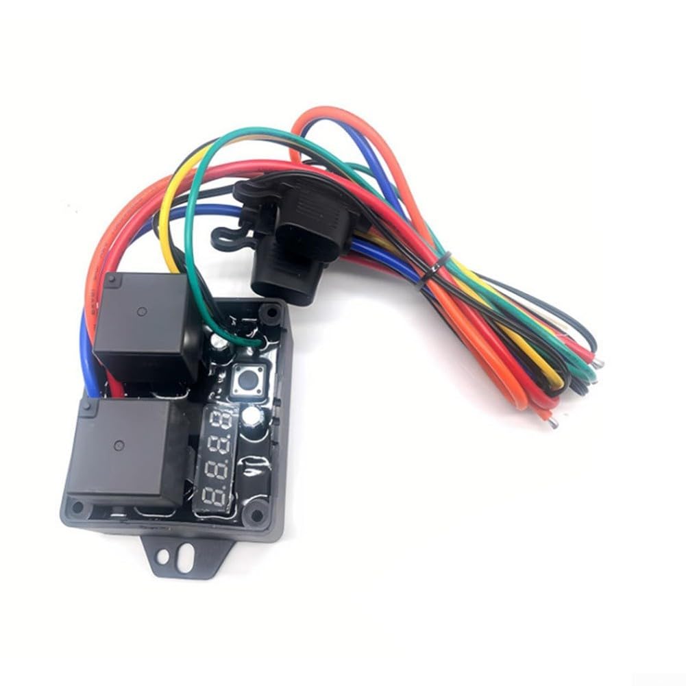 Kit di commutazione della ventola termostato digitale 12V con temperatura regolabile per moto e veicoli elettrici, kit di installazione semplice con cablaggio,