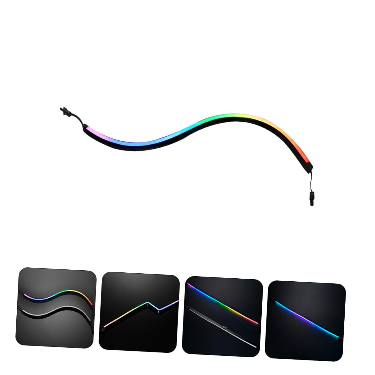 BESTonZON 2pièces Barre Lumineuse Rgb Argb Pour Boîtier Pc De Éclairage Décoratif Personnalisable Pour Ordinateur Facile à Installer Avec Autocollants Adhésifs