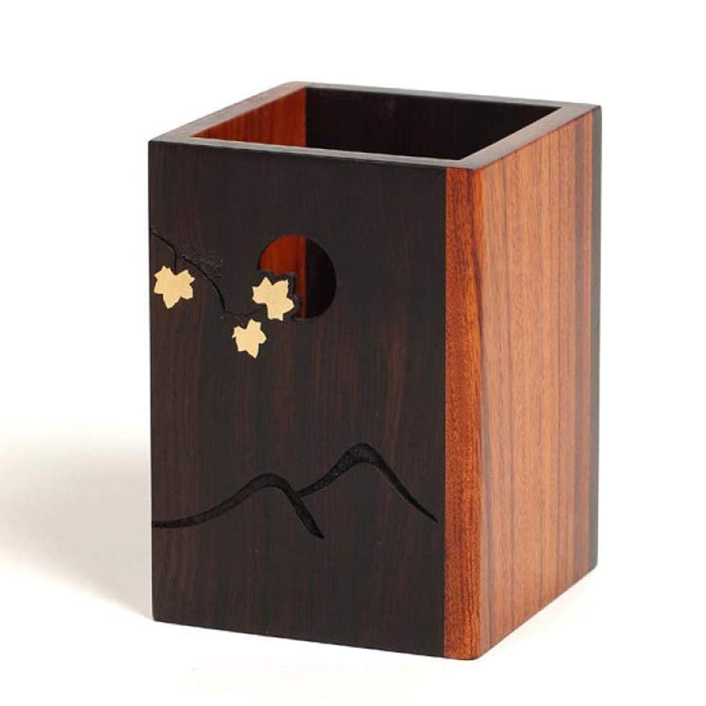 Porta pennelli per Trucco, portapenne da scrivania in Legno Naturale, organizzatore per matite, Supporto per matite da Tavolo, Semplice Regalo di Compleanno