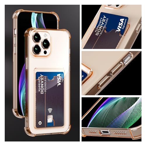Image of AKABEILA Case for iPhone 15 Pro Purple Cute Phone Case Soft TPU Wallet Case Slim Bag Cover Shockproof with Card Slot Holder