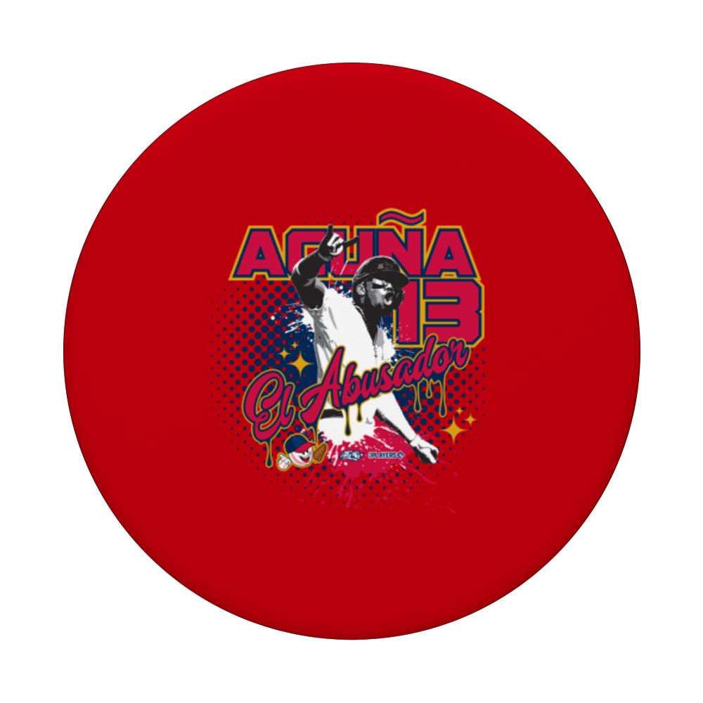 Ronald Acuna Jr. Atlanta Baseball Sket One x MLB Players PopSockets Adhesive PopGrip, Black - Image 3