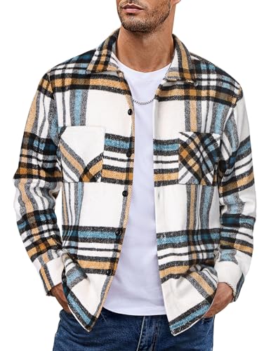 【Facili da abbinare】: le camicie a quadri con bottoni sono un articolo indispensabile nel guardaroba di ogni uomo. Indossalo con jeans, una t-shirt e stivali per un look senza sforzo e sempre alla moda. Per un ensemble più sofisticato, abbinalo a un maglione, pantaloni e scarpe in pelle per fornire un calore extra durante i mesi più freddi. Questo rivestimento ti darà un ensemble più versatile.