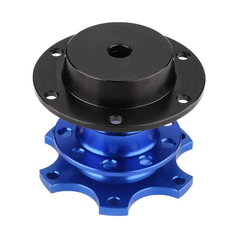 Universal Auto Lenkrad Schnellverschluss HUB Racing Adapter Snap Off Kit mit Schrauben Race/Rally/Motorsport(Blau)