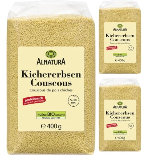 Mit Pufai Grocery, Alnatura Kichererbsen Couscous 400 Gramm x 3 STÜCK