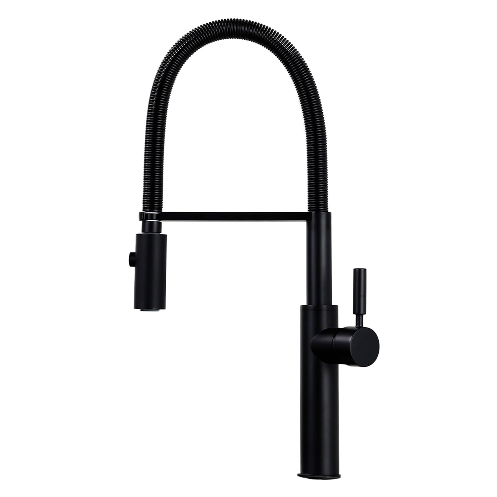 BHFPFZA Brushed Gold Kitchen Faucet Dual Sprayer Pull Down Nozzle Brushed Nickel Brass Sink Mixer Tap Black Hose Mount Modern Water Tap for Home & Restaurant