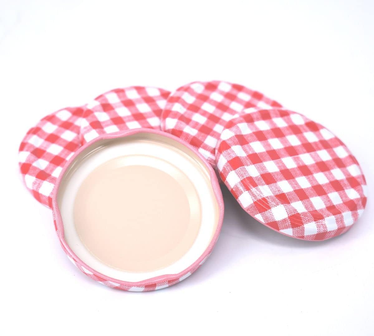 Nutley's 63mm Jam Jar Lids (Red Gingham, 100)