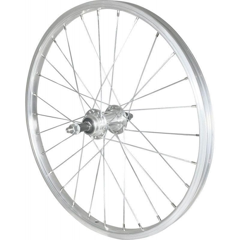 Roue Arrièr Bmx/Vtt 20 Pouces De Fabrication Française (Etrto : 406X37) - 36 Rayons - Axe Moyeu 10Mm - 6 Vitesses - Argenté