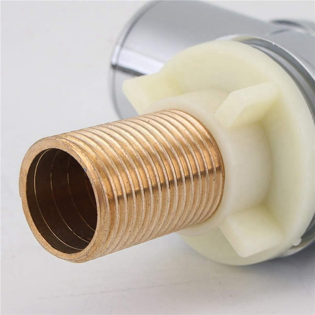 Rubinetto singolo per camper, in rame, girevole a 360°, pieghevole, con filettatura G1/2, per camper, yacht, barche, argento (225 x 175 mm)
