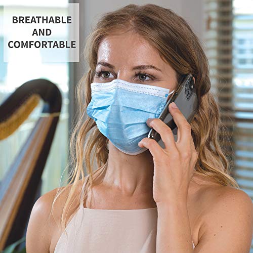 Disposable Face Masks, Pack of 150 Blue Face Masks - Thumbnail 5