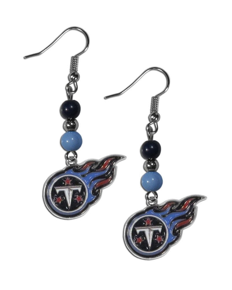 NFL Siskiyou Sports Womens Tennessee Titans Fan Bead Dangle Earrings One Size Team Color