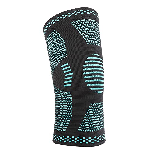 Sport Knee Pad Warm Compression Elastic Knee Brace Wrap Knee Protector Rubber Pads Breathable Comfortable for Basketball Running (L)