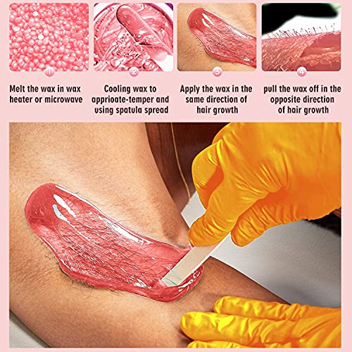 Image of Wax Pro Heater & Waxing Kit Combo - Hot Wax Warmer, Waxing Machine with Hair Removal Wax Beans (100g) - Complete Waxing Set for Women