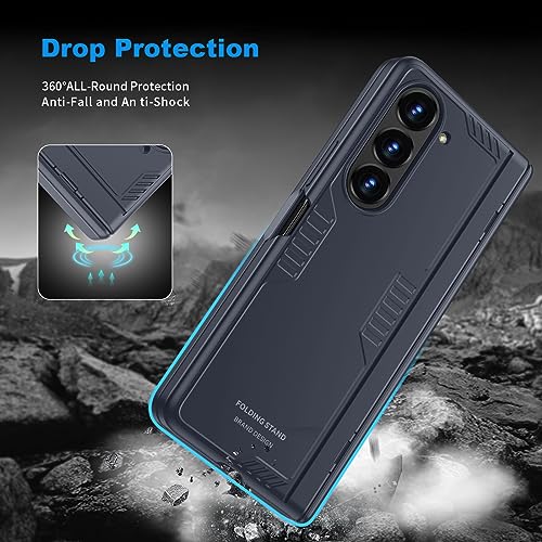 Coque Samsung Z Fold 5 bleu : support idéal pour le bureau - 6