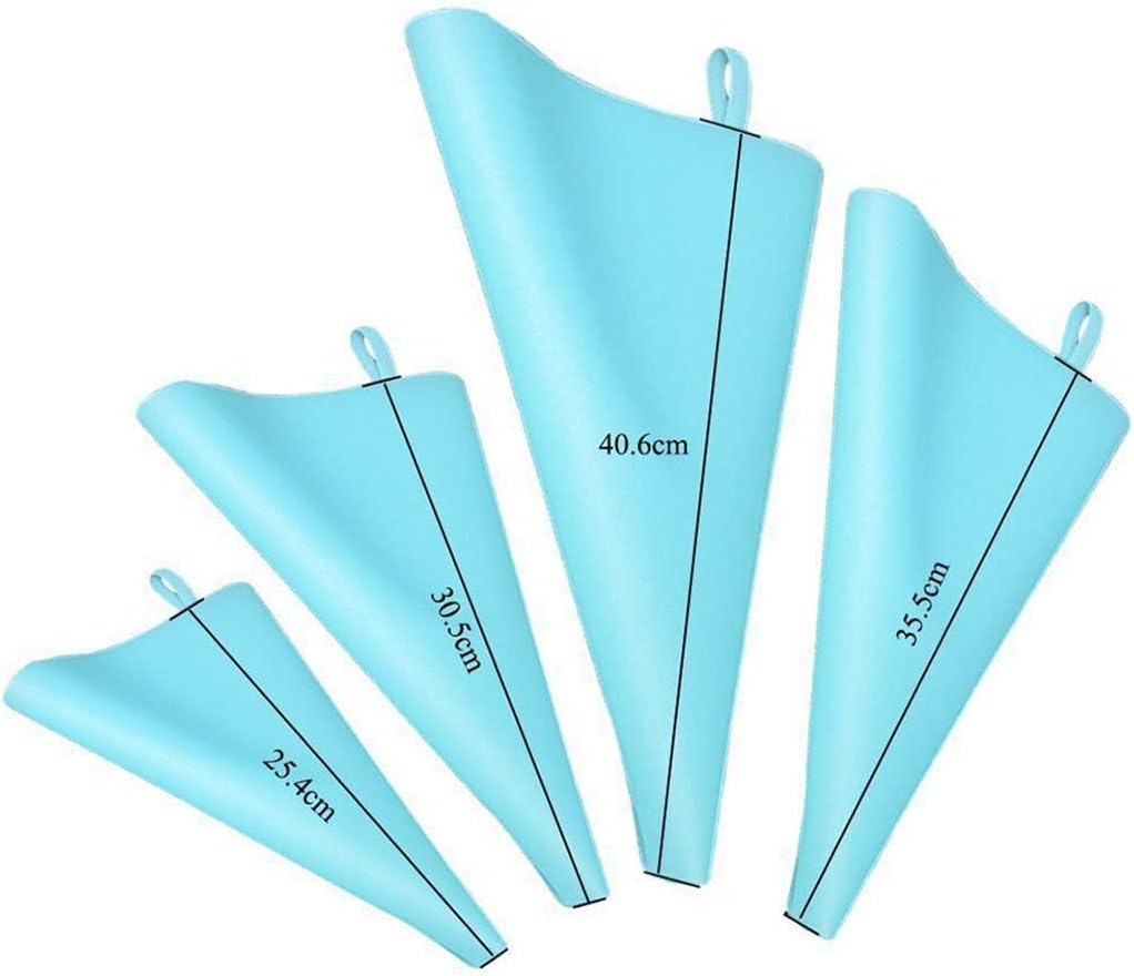 60Pcs Silicone Icing Piping Bag Reusable Cream Pastry Bag Stainless Steel Nozzle Set DIY Cake Decorating Tools