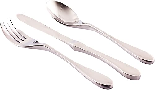 KNORK Juego de iniciación de cubiertos, 12 piezas, plateado, cromo brillante brillante
