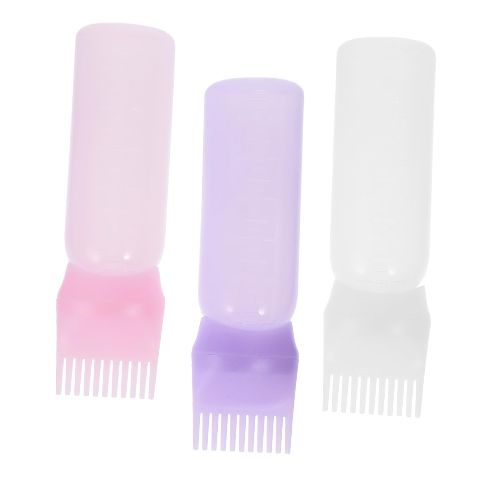 Mikinona Haarfärbeflasche Mit Kammapplikator 3 Stück Abgestufte Skala Kunststoff Für Präzises Auftragen Von Haarfarbe Und Haartönungen Verwendung Im Salon Und Zuhause