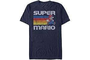 Men's Super Mario Running Retro Stripe T-Shirt: A Timeless Throwback to the 90s