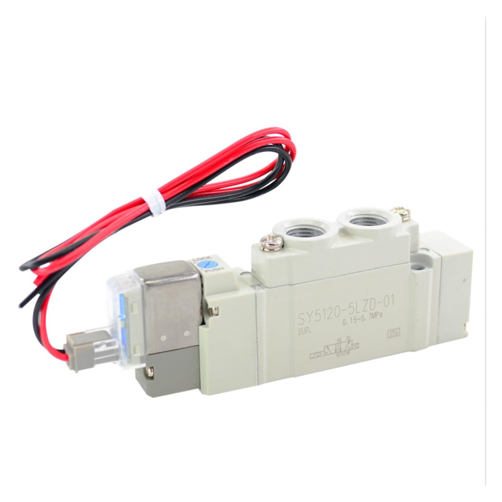 Distributeur pneumatique SY3120-5LZD-M5 et électrovannes de commande d'air 5 voies