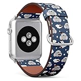Compatible with Apple Watch Series 7/6/5/4/3/2/1 (Big Version 42/44/45 mm) Leather Wristband...