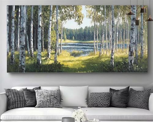 Diamond painting paysage de forêt 60x120cm | Kit broderie diamant complet