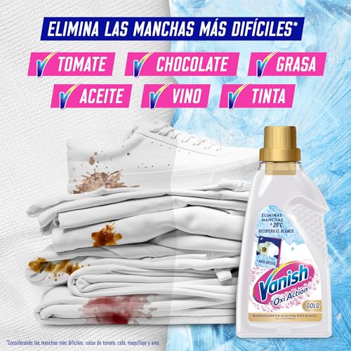 Miniatura 4 de Vanish Oxi Action Gold Quitamanchas multipoder para la ropa, Elimina Olores y Evita Desteñidos, en gel, sin Lejía, 2210 ml