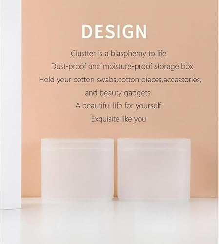 Miniatura 2 de hogar almohadillas de algodón transparenteshisopos caja de almacenamiento de gran capacidad con material de PP (polipropileno), fácil de usar y