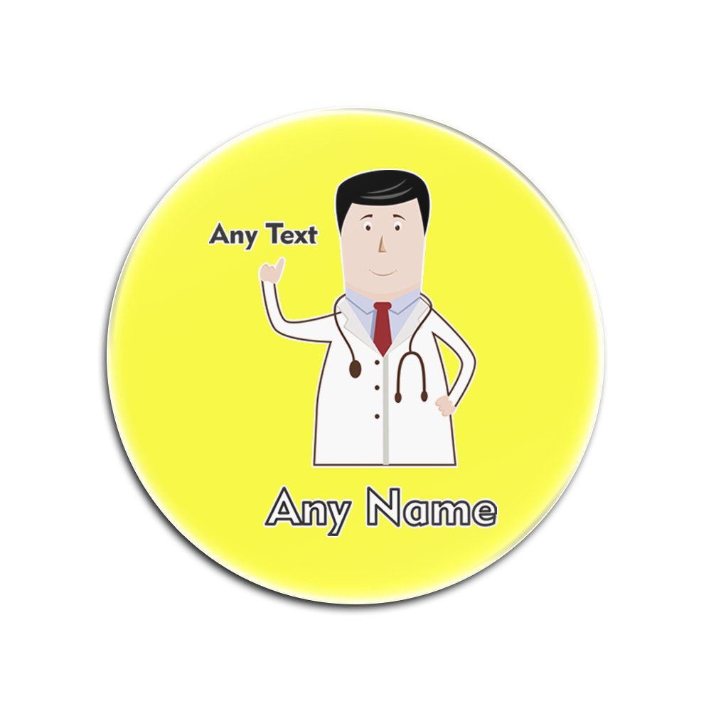 Sous-verres en verre foncé médecin jaune x4 personnalisables