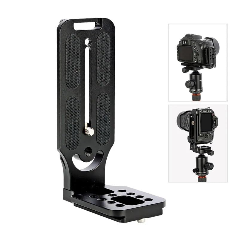 Image of BKN HOT L-Type Quick Release Camera Vertical Plate Dual Camera Bracket Plate Universal SLR Stabilizer Compatible with Canon Nikon Sony DJI Osmo Ronin Zhiyun (L Cam Plate)