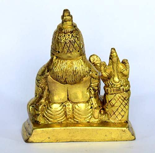 Figura Decorativa Estatua Laxmi Kuber de Latón 4.25" miniatura 7