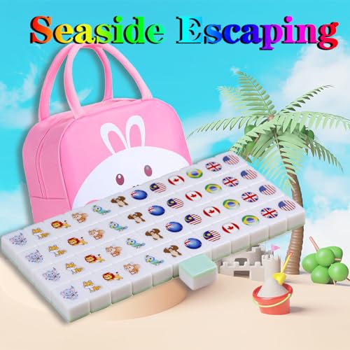 YANMEIYA Seaside Escape Game 1.4 inches 49 Pieces of Seaside Escape Game Blocks