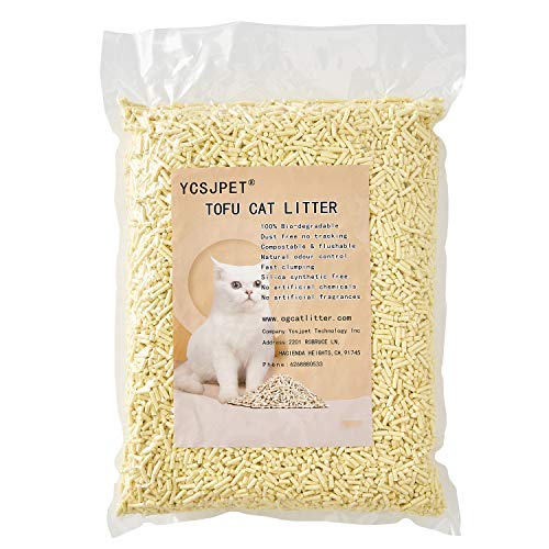YCSJPET All-Natural Cat Litter Flushable Unscented Pellets Super Scoop Clumping Litter for Multi-Cat