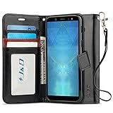 J&D Case Compatible for Galaxy A6 2018 Case, [Wallet Stand] [Slim Fit] Heavy Duty Protective Shock Resistant Flip Cover Wallet Case for Samsung Galaxy A6 2018 Wallet Case – [Not for A6 Plus 2018]